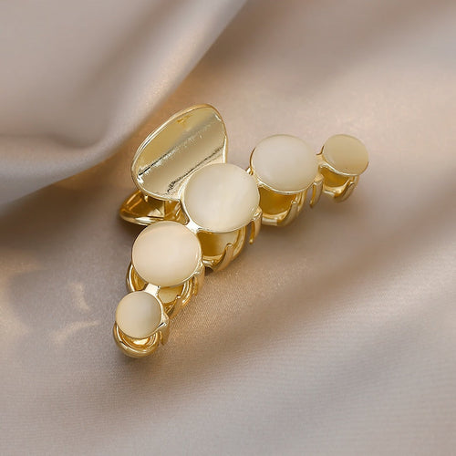 2022 New Elegant Opals Grip Back Of The Head Fixed Hair Shark Clip Headdress Girls Fashion Hairpin Accessories For Womans Clip